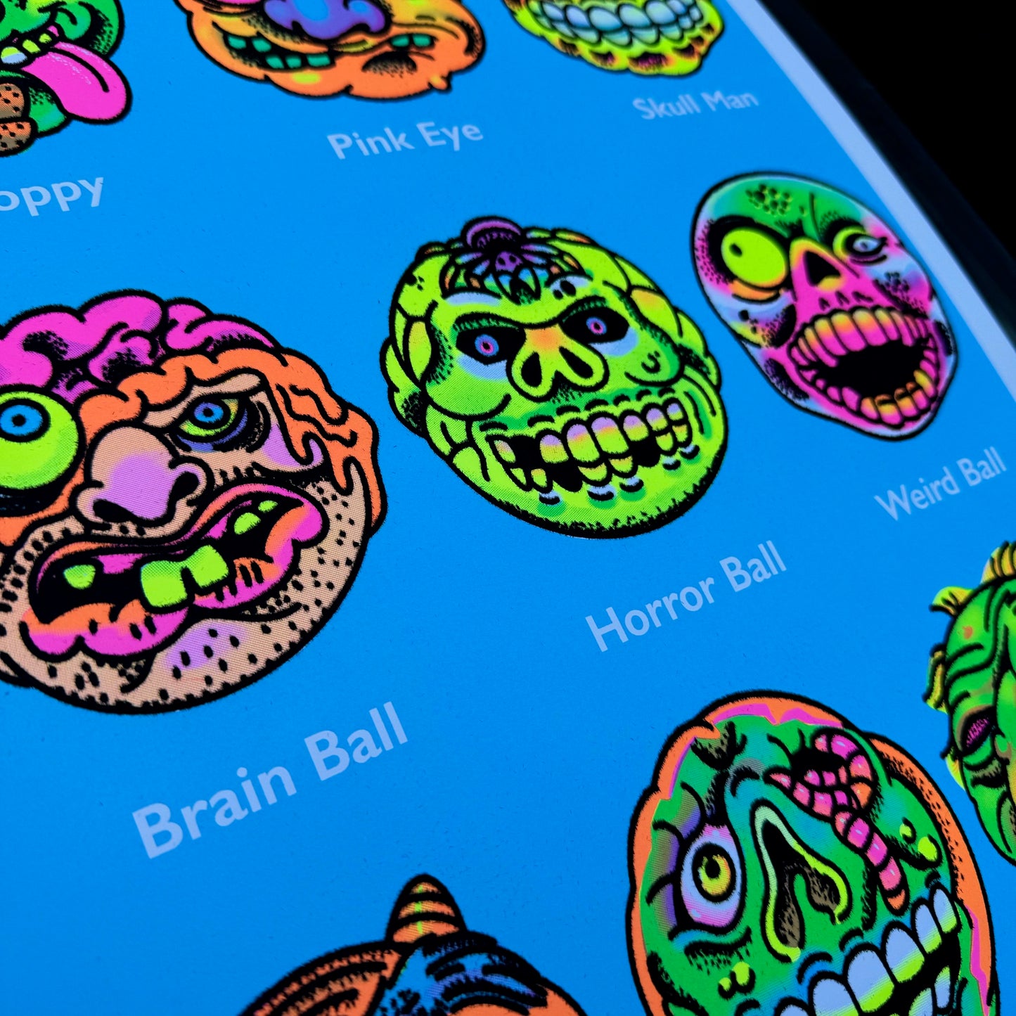 "Grouchy Balls" Blacklight Parody Print