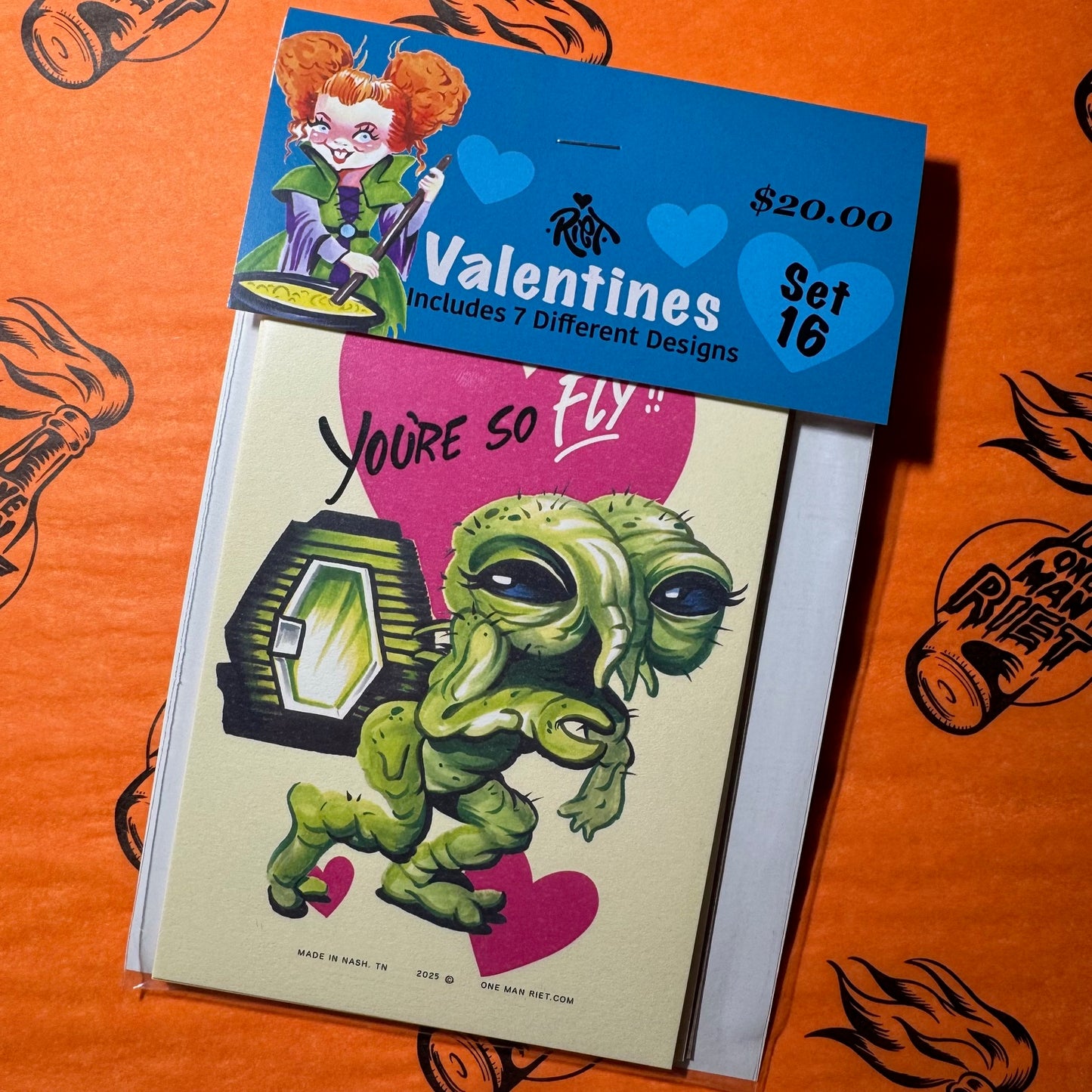 Set 16 Horror Valentines Cards