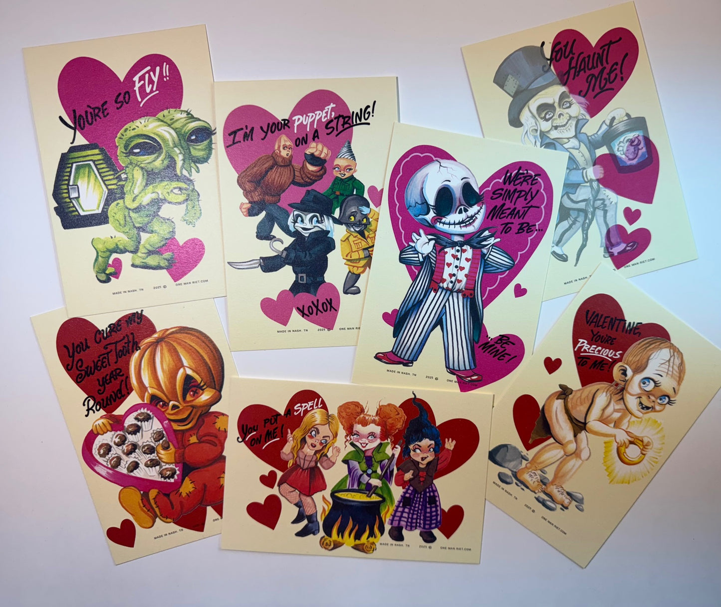Set 16 Horror Valentines Cards