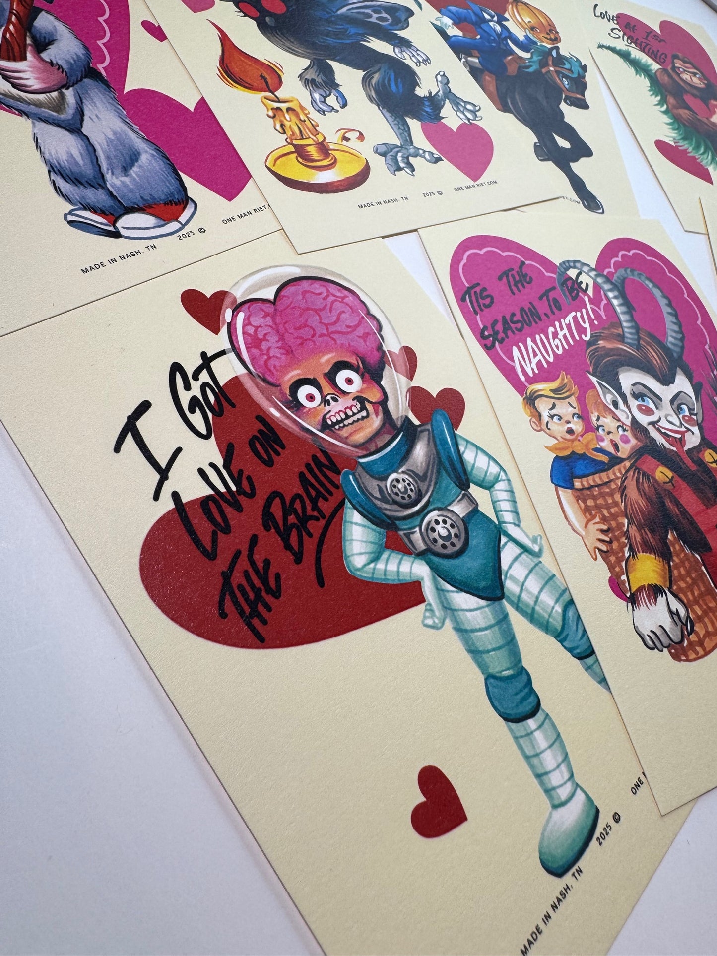 Set 17 Horror Valentines Cards