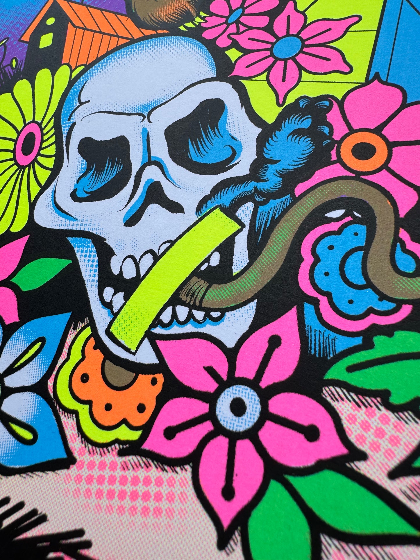 "Sommar Time Blues" Blacklight Parody Print