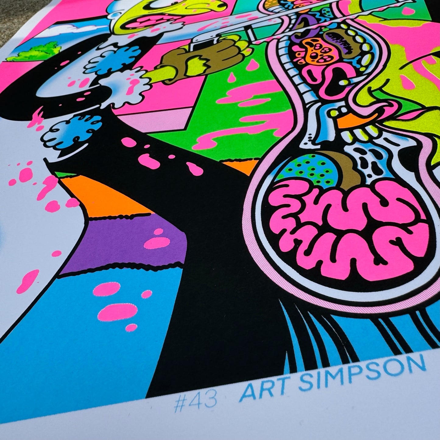 "Art Simpson" UV Parody Print