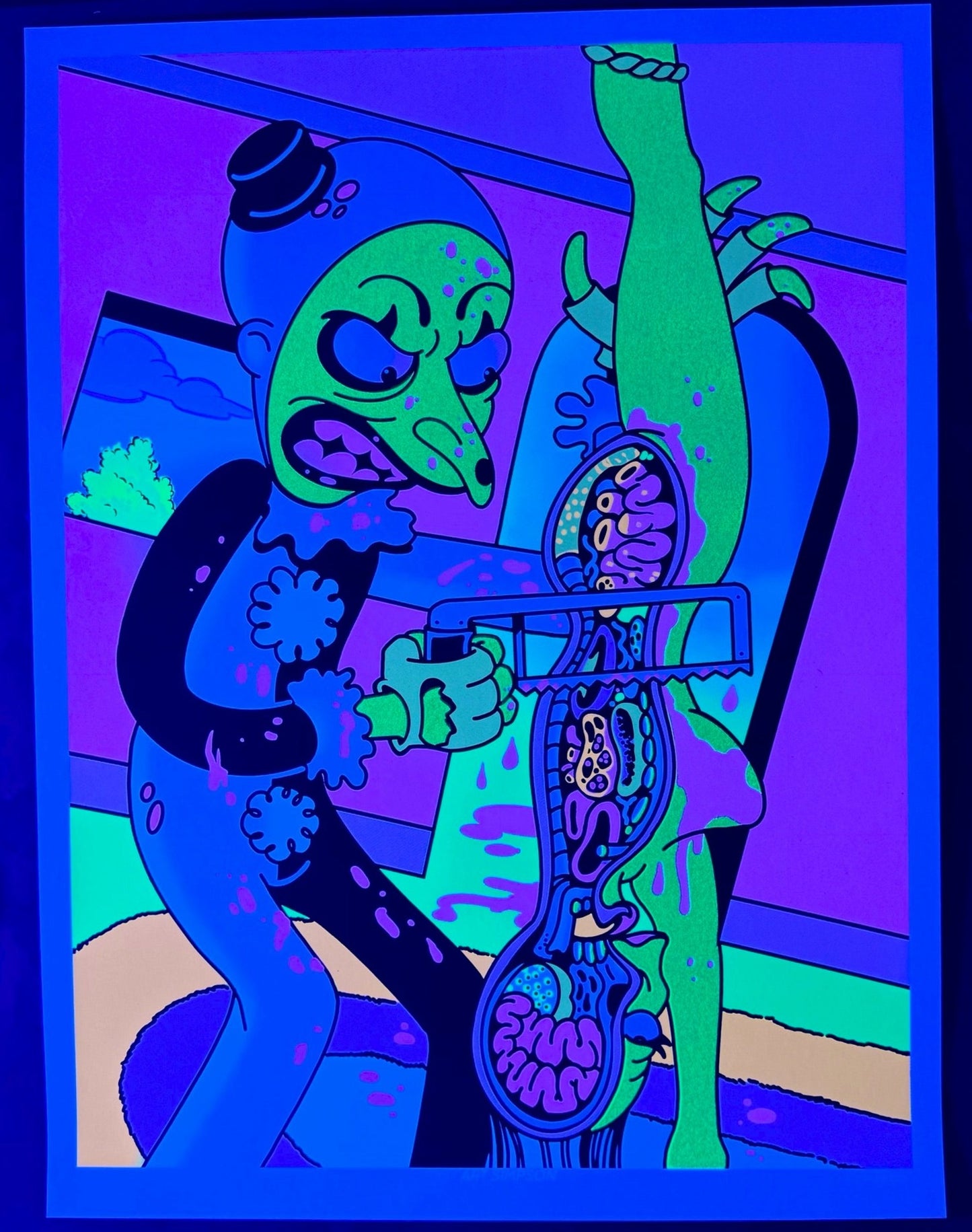 "Art Simpson" UV Parody Print