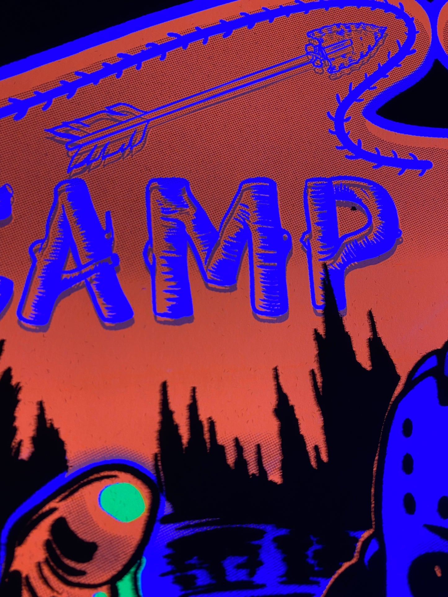 "Camp Blood" Blacklight Parody Print