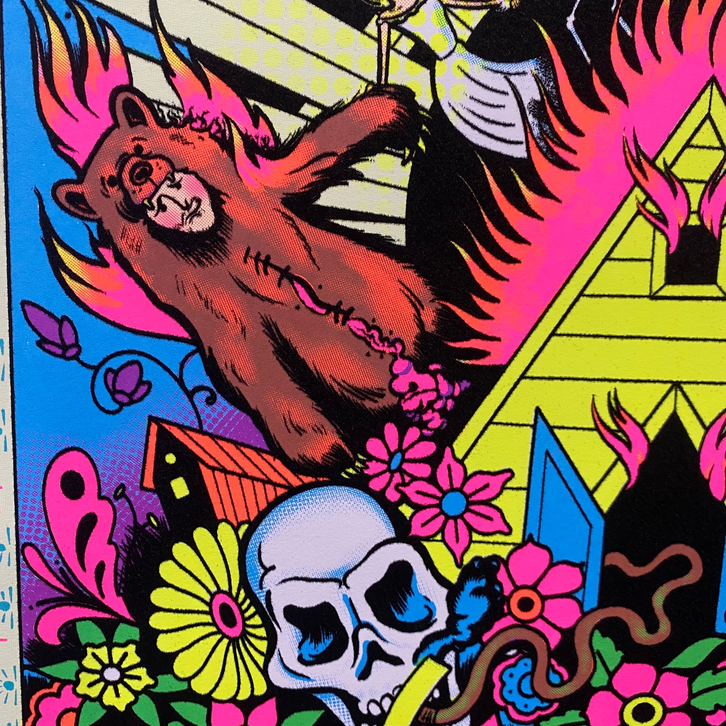 "Sommar Time Blues" Blacklight Parody Print