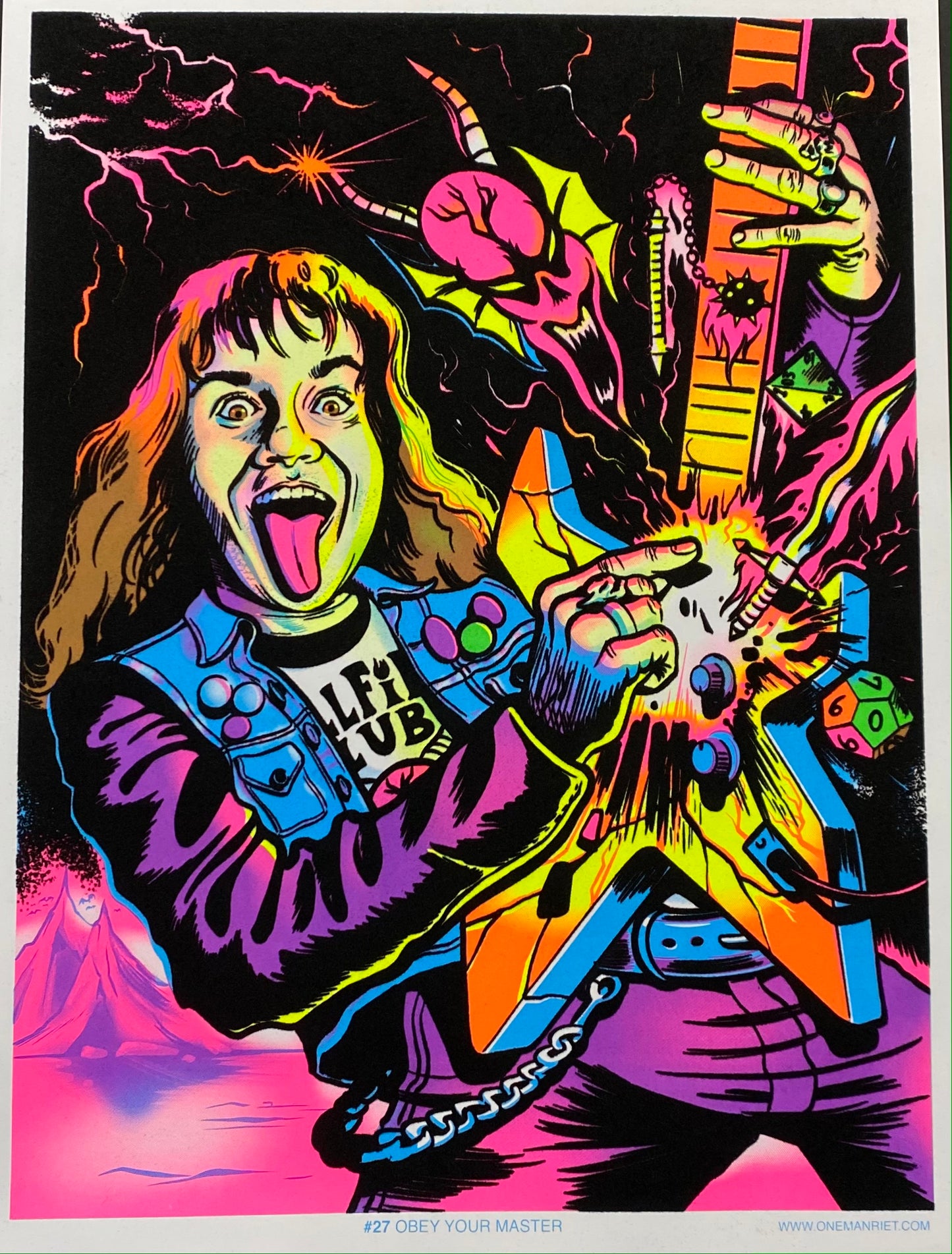 "Obey Your Master" Blacklight Parody Print