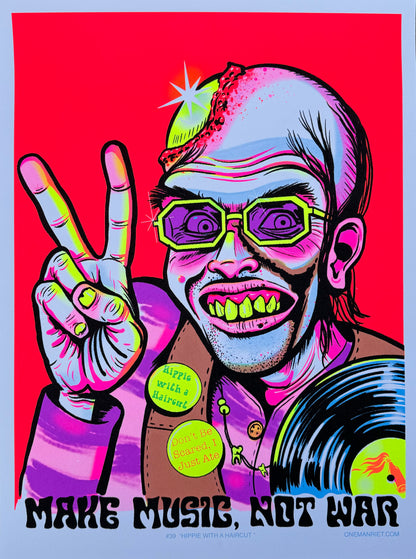 "Make Music, Not War" Parody UV Print
