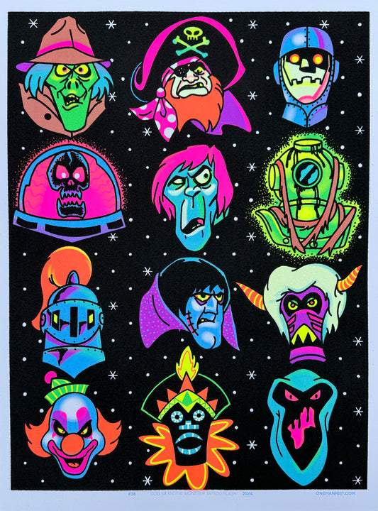 "Dog Detective Monster" Parody Tattoo Flash