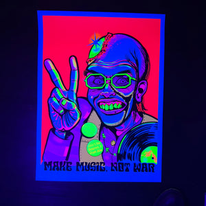 "Make Music, Not War" Parody UV Print