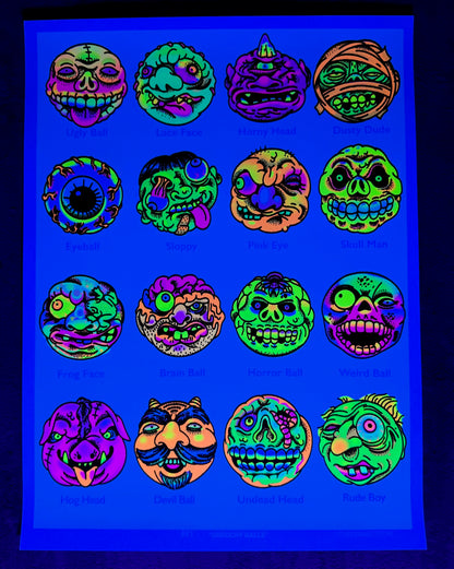 "Grouchy Balls" Blacklight Parody Print