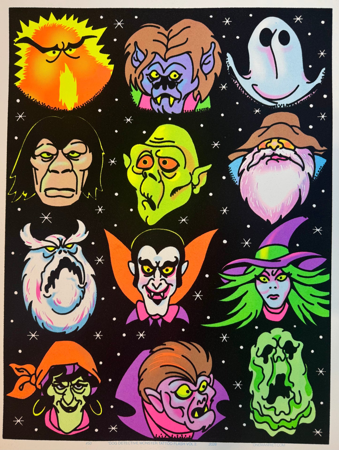 "Dog Detective Monsters Vol.2"  UV Print