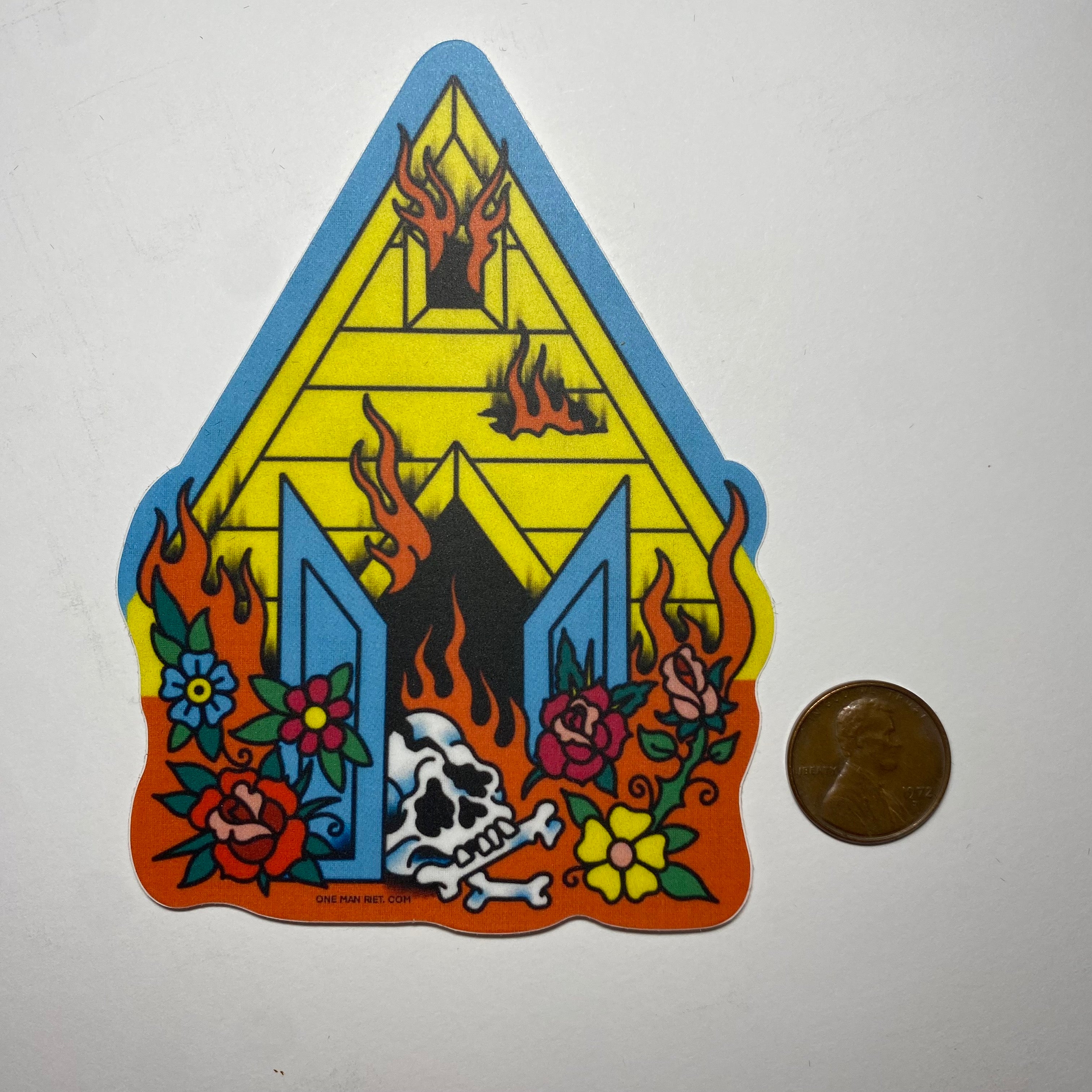 Yellow Pyramid Sticker