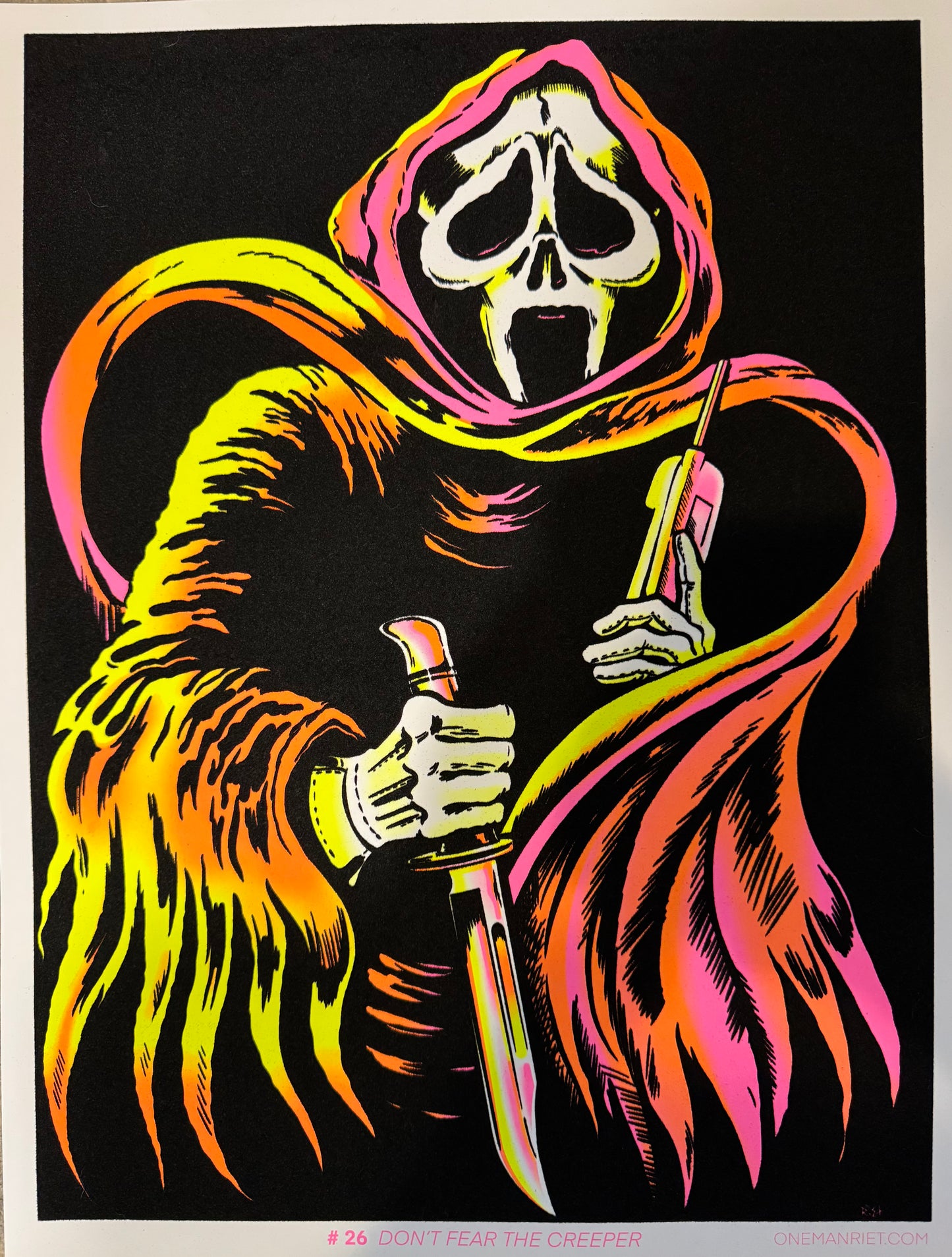 "Don't Fear the Creeper" V2  Blacklight Parody Print