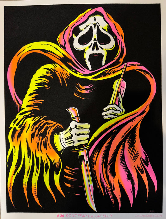 "Don't Fear the Creeper" V2  Blacklight Parody Print