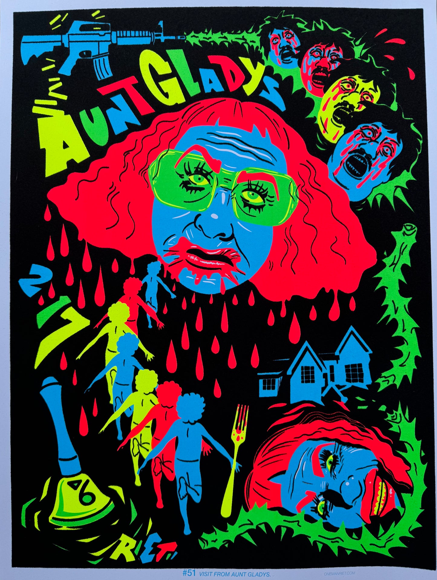 "Visit from Aunt Gladys" Parody UV Print