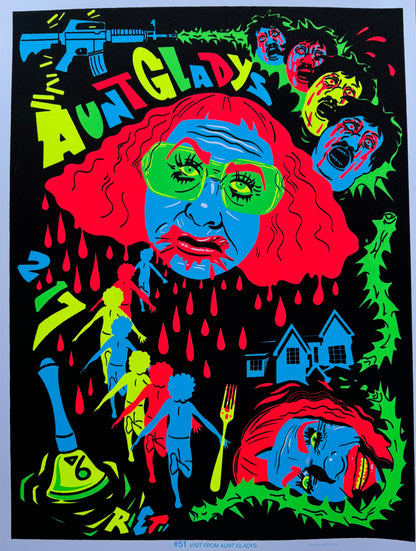 "Visit from Aunt Gladys" Parody UV Print