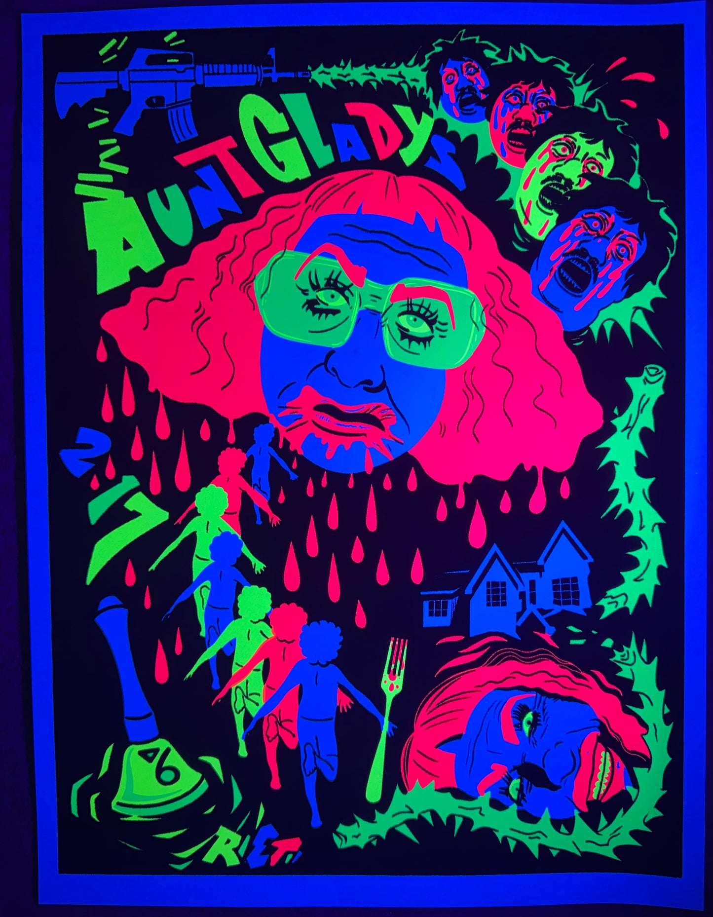 "Visit from Aunt Gladys" Parody UV Print