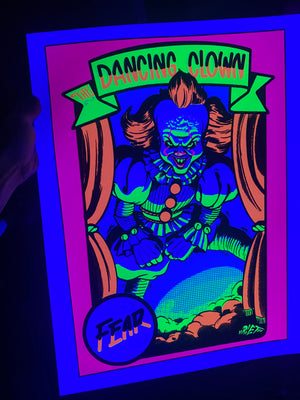 Dancing Clown Parody Blacklight Print