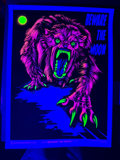 "Red Wolf" Blacklight Parody Print
