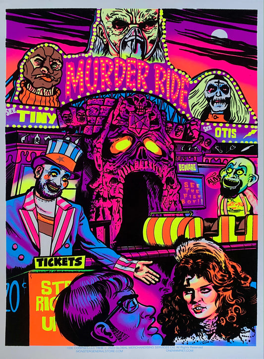 "MURDER RIDE" Blacklight Print