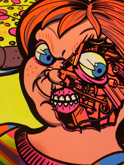 "Chunky Cheese Pizza" BlackLight Parody Print