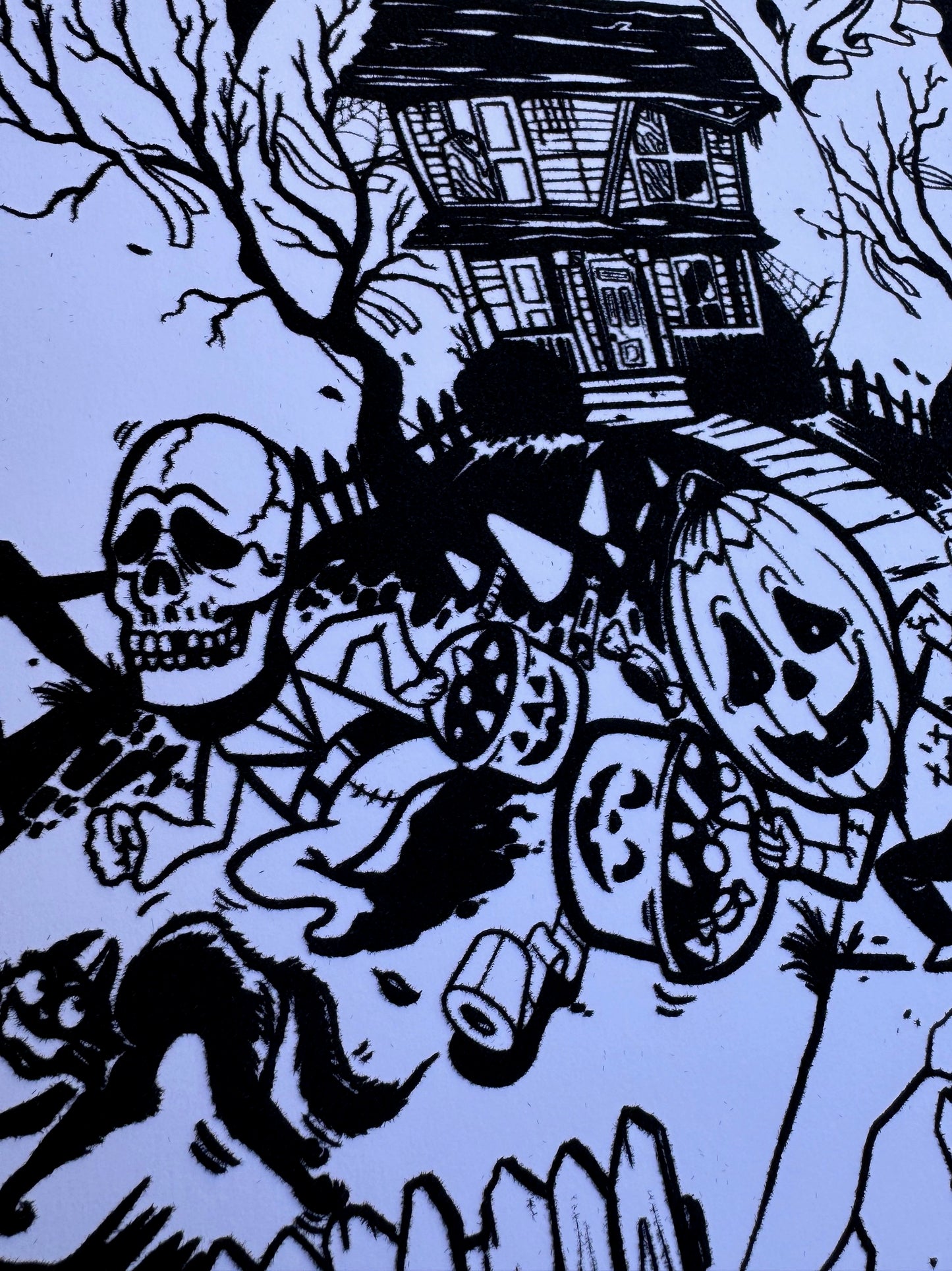 DIY Halloween Fuzzy Poster
