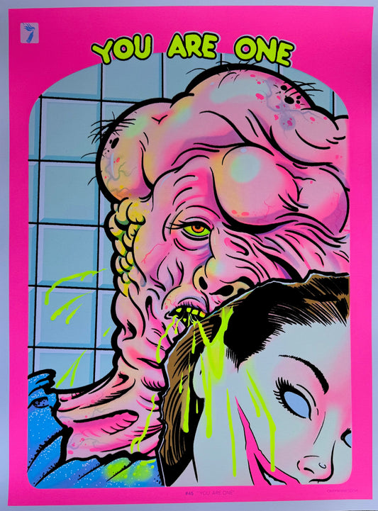 "You Are One" BlackLight Parody Print
