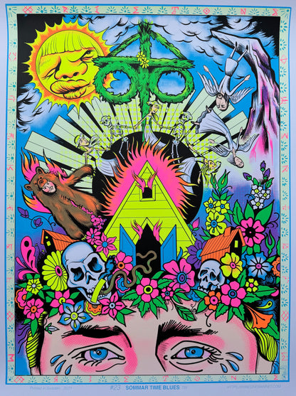 "Sommar Time Blues" Blacklight Parody Print
