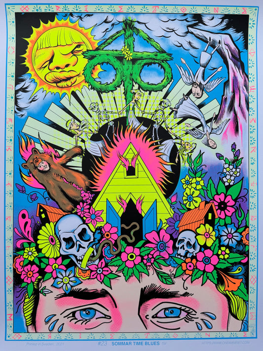 "Sommar Time Blues" Blacklight Parody Print