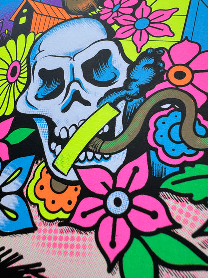 "Sommar Time Blues" Blacklight Parody Print