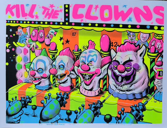 Kill The Klowns Parody BlackLight Print