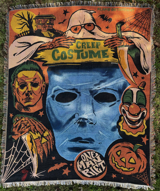 “Creep costume “Parody Throw Blanket/ Tapestry