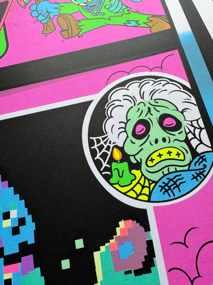 "Death Curse 7" Blacklight Print