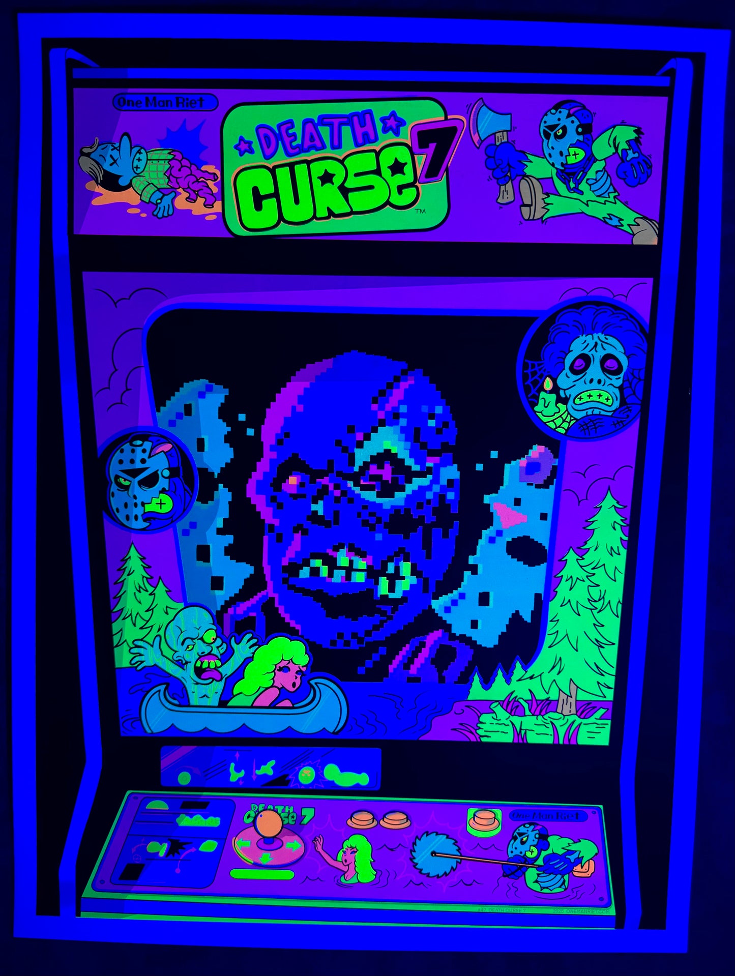 "Death Curse 7" Blacklight Print