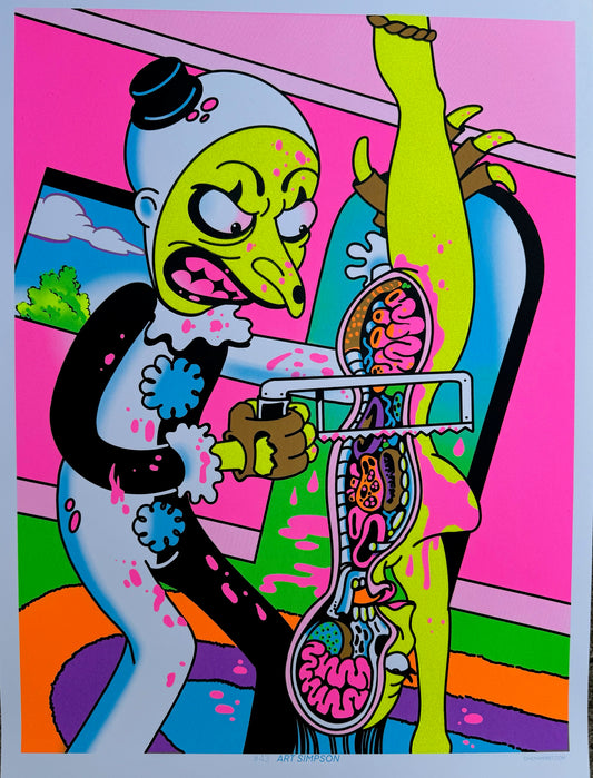 "Art Simpson" UV Parody Print