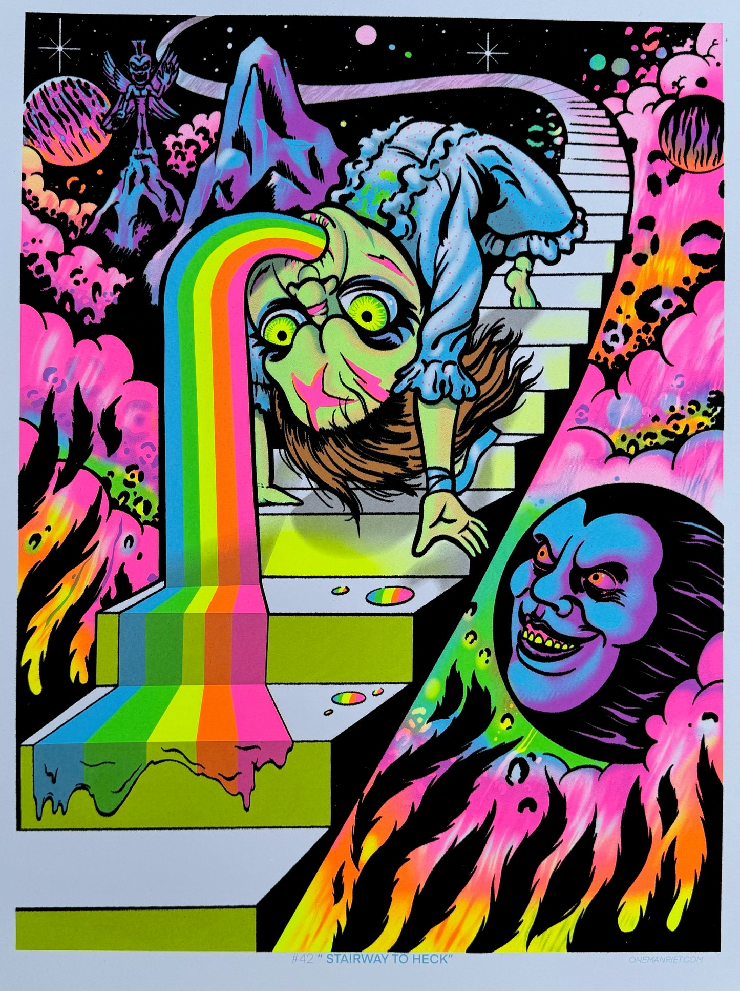 "Stairway to Heck" UV Parody Print