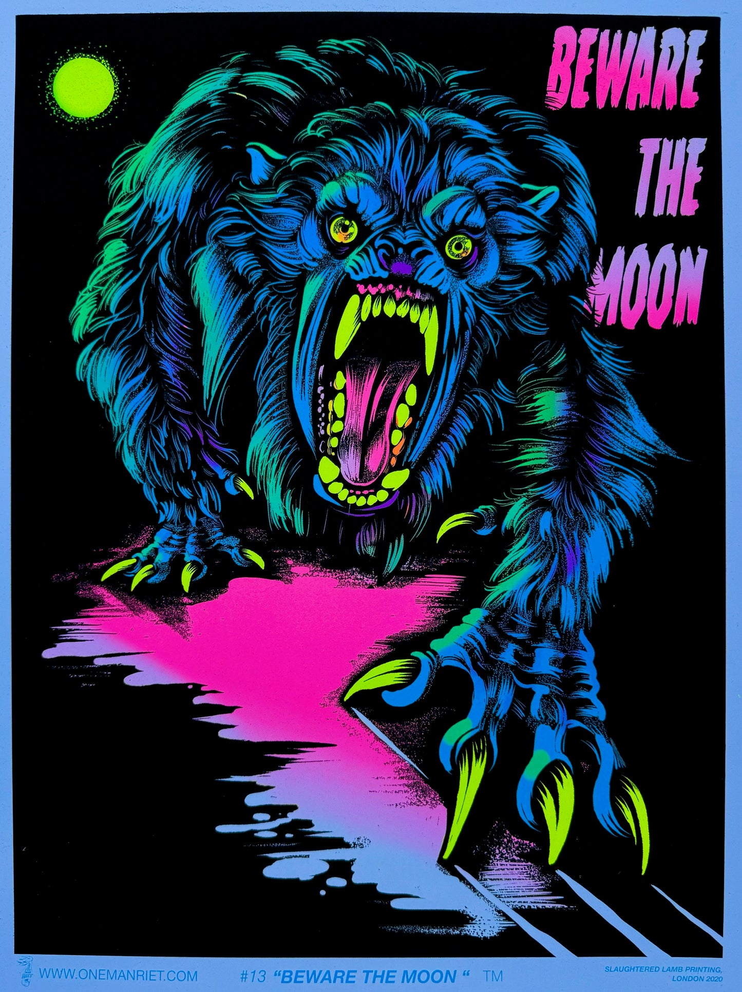 Werewolf Parody Blacklight Print