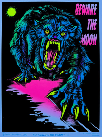 Werewolf Parody Blacklight Print