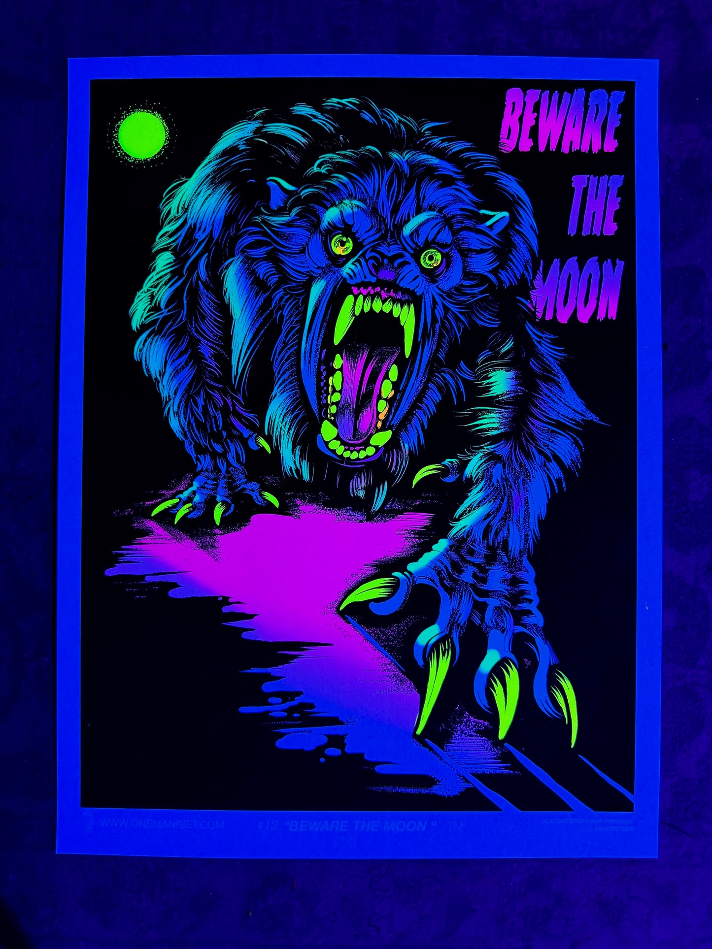 Werewolf Parody Blacklight Print