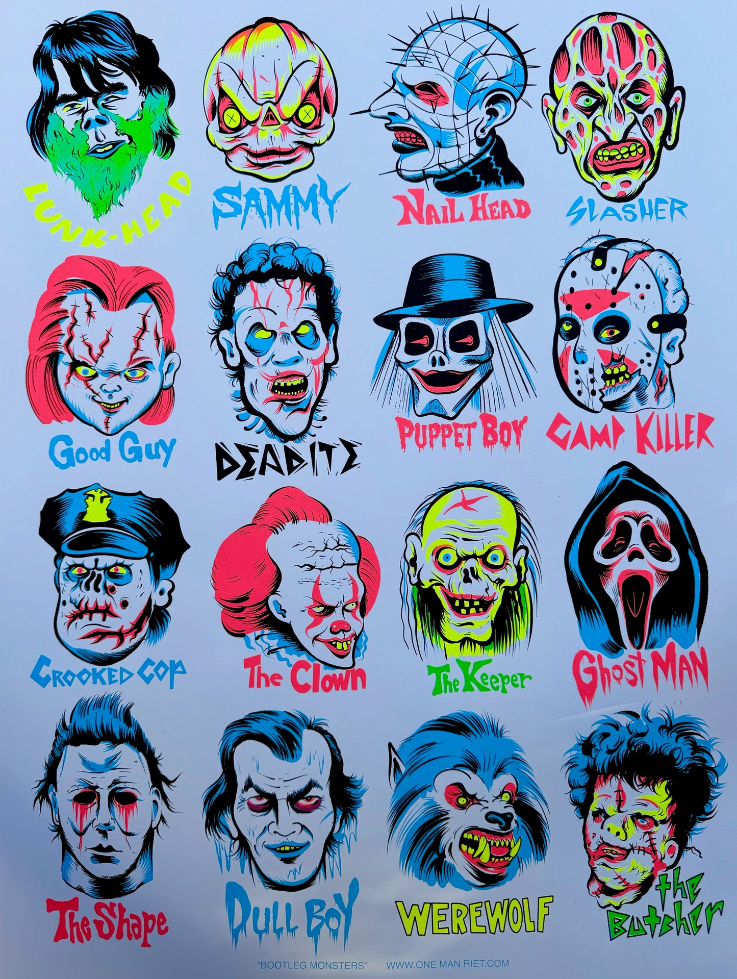 "Bootleg Monsters" Parody Print