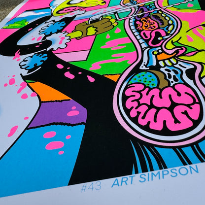"Art Simpson" UV Parody Print
