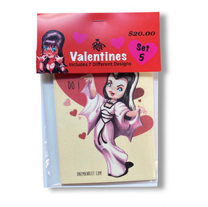Set 5: Female Horror Valentine Cards