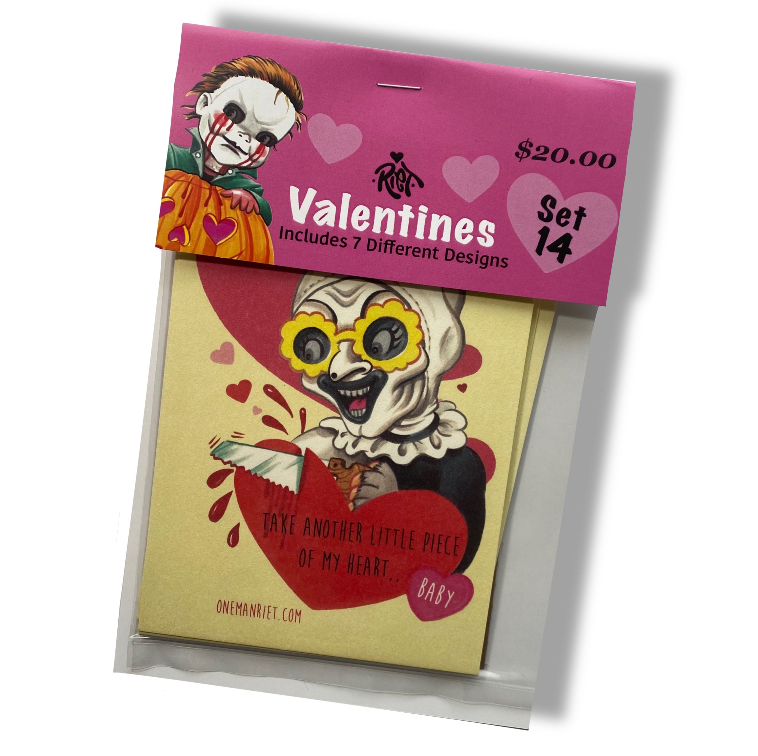Set 14 Horror Valentines Cards