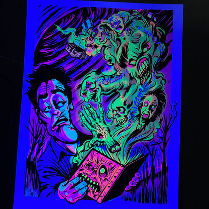Evil Dead 2 Blacklight poster bruce campbell