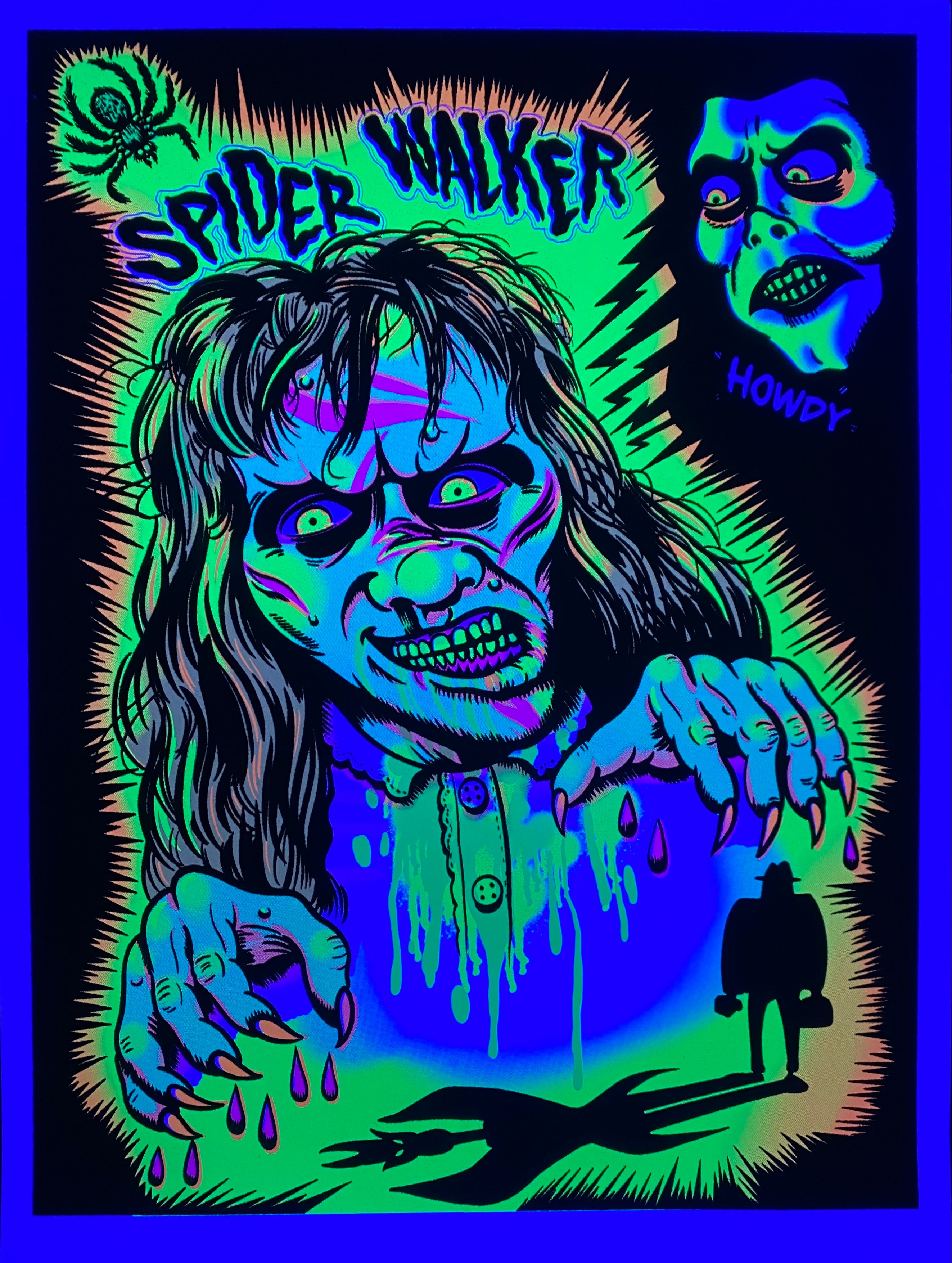 "Spider Walker" Blacklight Parody Print