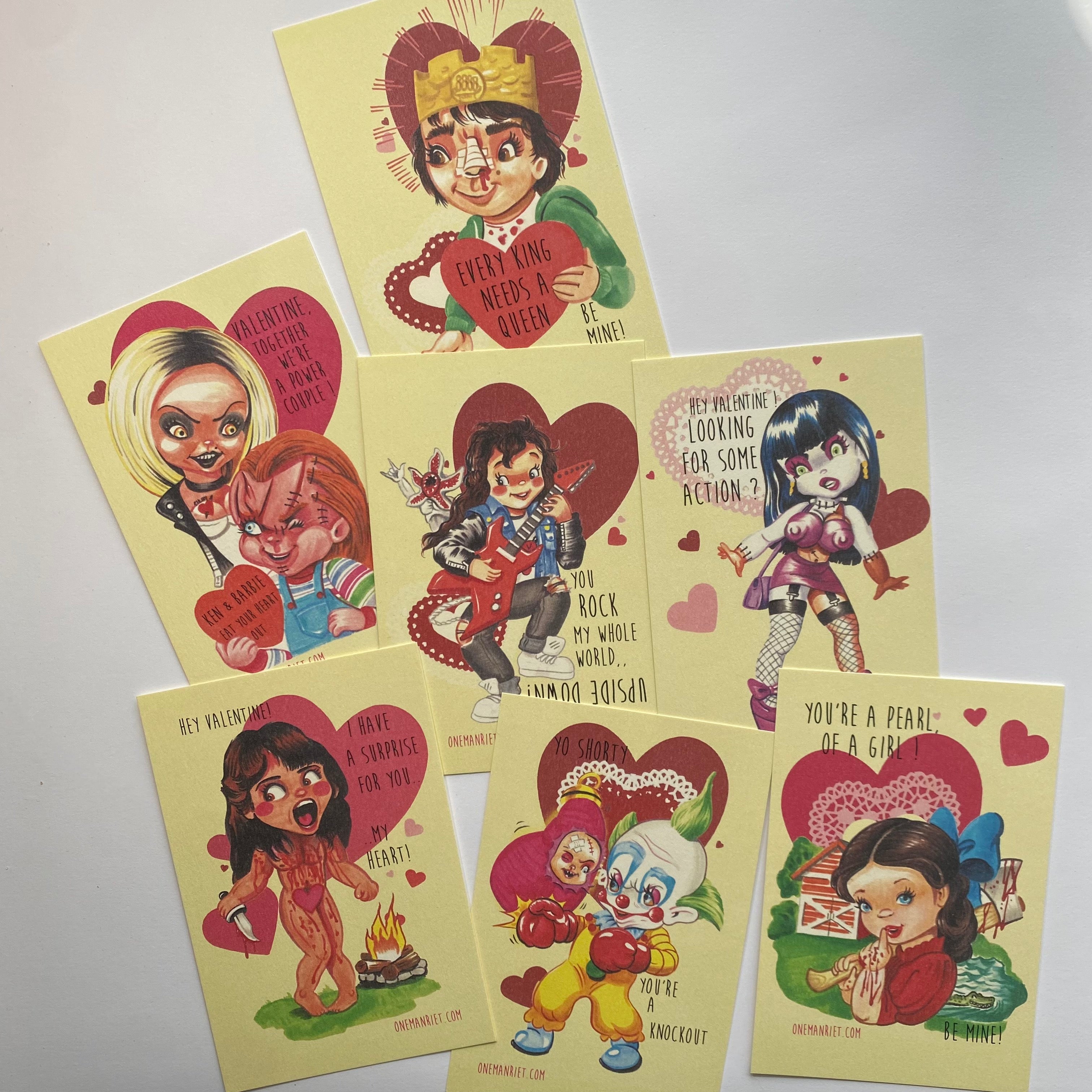Set 13 Horror Valentines Cards