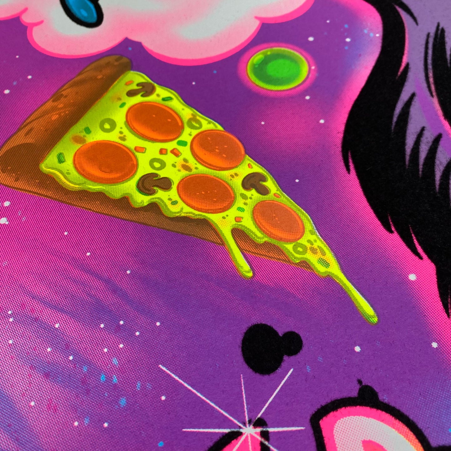 Live Deliciously Blacklight Parody Print