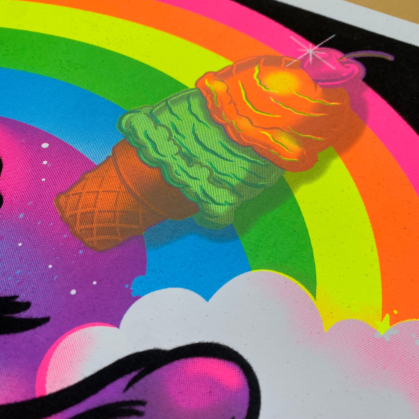 Live Deliciously Blacklight Parody Print