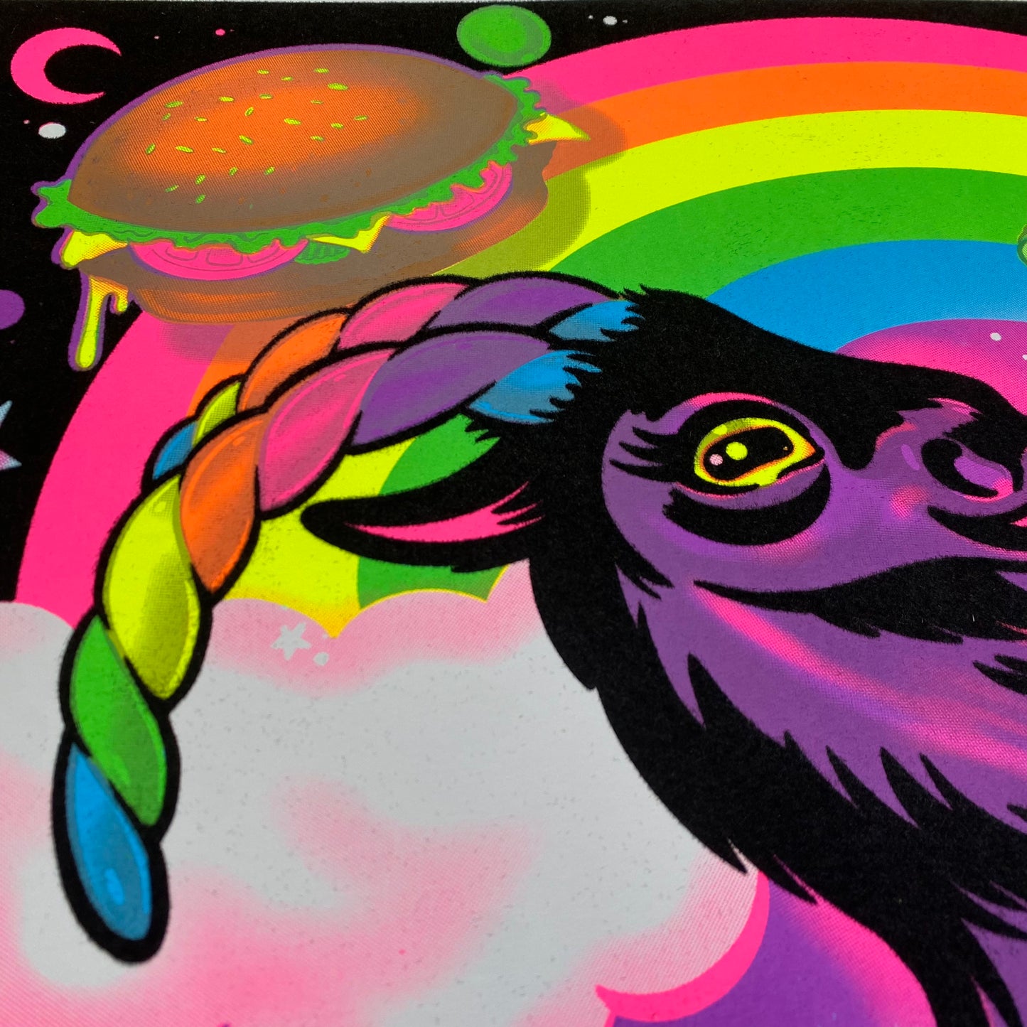 Live Deliciously Blacklight Parody Print