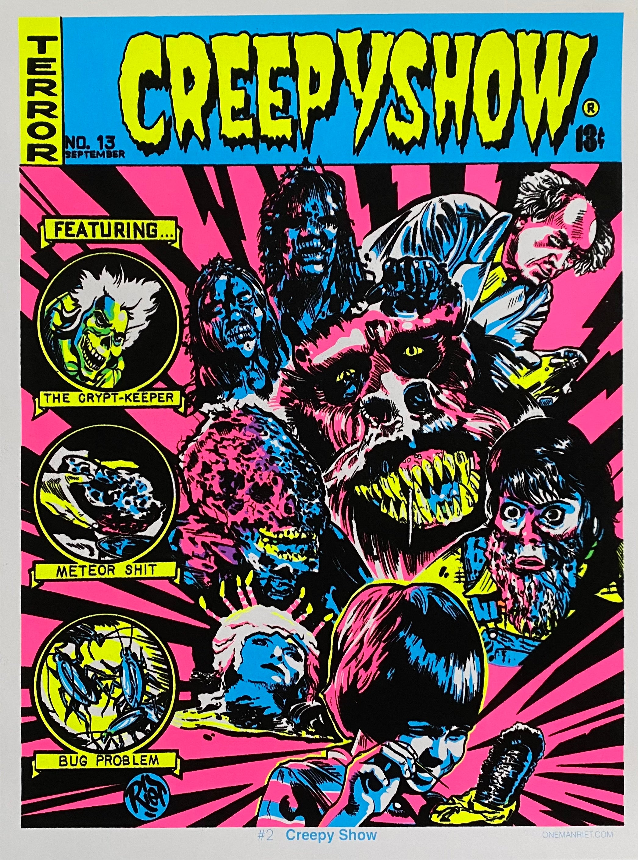 Creepy Show Blacklight Parody Print